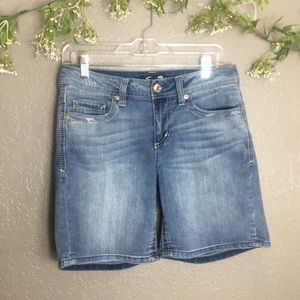 Seven 7 Denim Mid-Rise Denim Shorts 6